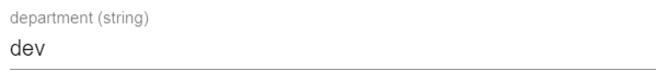 The screenshot shows the process variable of a single choice form field with a key.