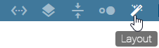 Here the button "Layout" is displayed in the menu bar.