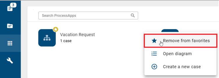 The function "Remove from favorites" in the menu is illustrated here.