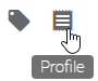 The "Profile" button in the details view of a search result is displayed here.