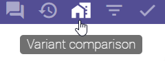 The "Variant comparison" is displayed here in the menu bar.